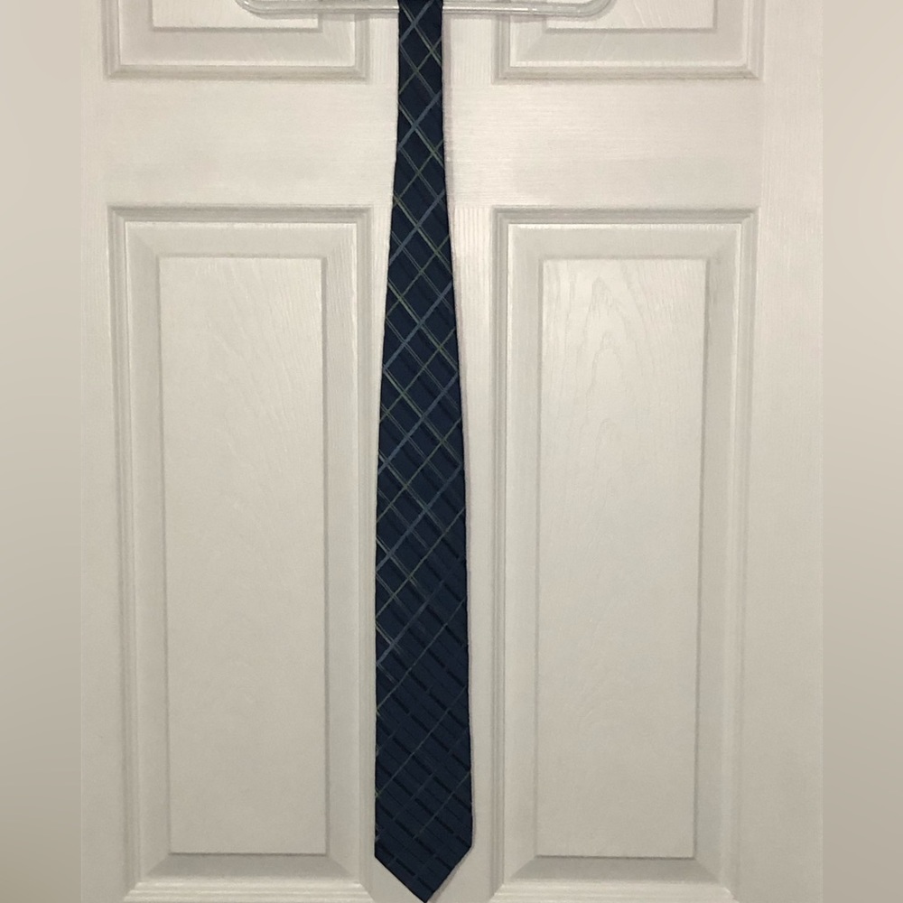 George men’s neck tie navy/green OS